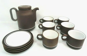 Hornsea Pottery Coffee Set 6 cups 4 saucers and a coffee jug Stoneware - Picture 1 of 10