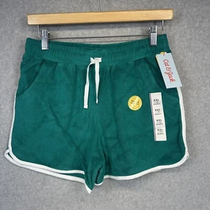 Cat & Jack Girls Shorts Terry Sweat Drawstring Pockets XXL 18 Emerald Green - Picture 1 of 11