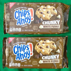 2 Nabisco Chips Ahoy Chocolate Chip Chunky White Fudge Cookies 11.75oz. bags NEW