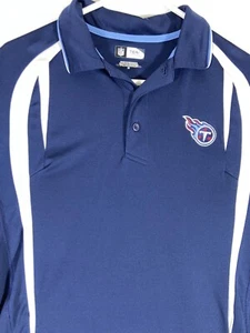 Tennessee Titans Polo Shirt Mens M NFL Blue Golf Performance S/S Miller Light - Picture 1 of 10
