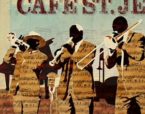 Cafe St. Jean Kyle Mosher Art Print Poster 28x22 - Picture 1 of 1