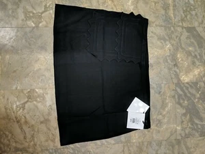 VICTORIA BECKHAM Target Black Twill Mini Skirt Scallop Trim Pocket NWT Womens 2X - Picture 1 of 3