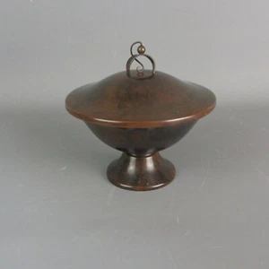 Antique Vintage Hf Bronze Art Deco lidded Dish 1930's - Picture 1 of 5