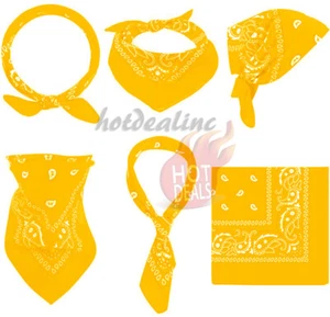 3-12 pcs Bandana Scarves Paisley Head Face Mask Wrap Scarf 100% Cotton - Picture 1 of 22