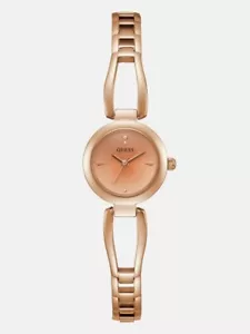 Guess Rose Gold-Tone Cutout Bracelet Analog Watch - Picture 1 of 13