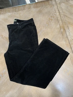 Eddie Bauer Black Corduroy Pants Sz 16  Straight Leg Waist 38” Inseam 29” - Image 1 of 4