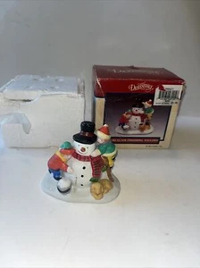 LEMAX Dickensvale Christmas Collectibles Frosty & Kids Ornament Porcelain 1994 - Picture 1 of 9