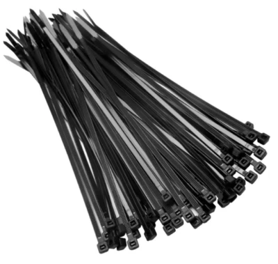 NEW 100 - 1000pcs 4" to 24" USA INDUSTRIAL BLACK WIRE CABLE ZIP  NYLON TIE WRAPS - Image 1 of 4