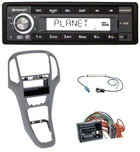 Continental USB 1DIN AUX DAB MP3 Autoradio für Opel Astra J ab 2009 Titan grau - Bild 1 von 10