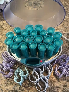 Remington Body Waves H-1080NW 20 Hot Roller Wax Hair Curler Green With Clip Test - Picture 1 of 9