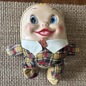 1950s Knickerbocker Humpty Dumpty Mask Face Plush - Picture 1 of 5