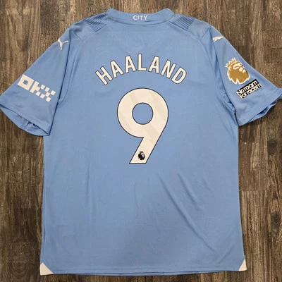 2024 Puma Manchester City Home Soccer Jersey Erling Haaland Men XL Norway EPL - Image 1 of 4