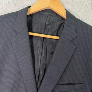 HUGO BOSS x REDA Blazer Jacket Men 42R Black Wool Super 110 Preppy Recent Modern - Picture 1 of 13