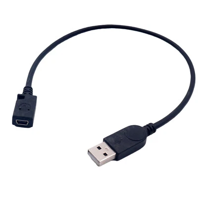 USB 2.0 A Male to Mini USB 5 Pin Female Data Charger Adapter Cable for GPS MP3 - Image 1 of 4