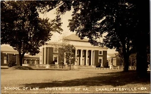 RPPC Vintage Postcard School of Law University of Virginia VA Charlottesville  - Picture 1 of 3