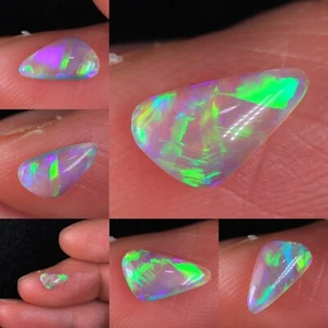 0.55 TCW Australian -Lightning Ridge Natural CRYSTAL OPAL KucinaOpals +VIDEO - Picture 1 of 9