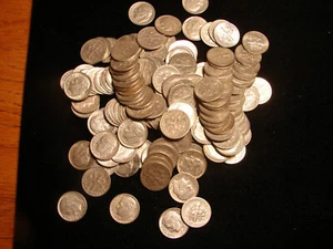 Roosevelt Dimes $10 Face Value 90% Silver 2 Rolls 100 Coin Bulk Lot Collection. - Picture 1 of 3