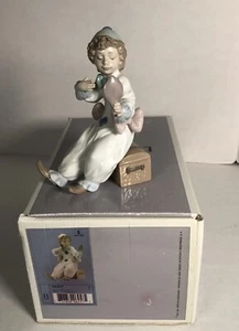 Lladro 6257 Pierrot in Preparation Clown Holding Mirror New In Box - Picture 1 of 19