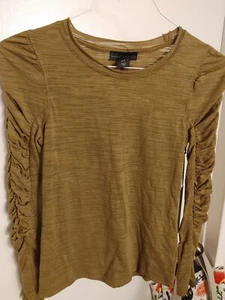 House of Harlow Long Sleeve Top, Ruched Sleeves, NWT, - Picture 1 of 5