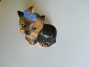 Figura de perro porcelana Goebel (lazo rojo, lazo azul) - Imagen 1 de 1