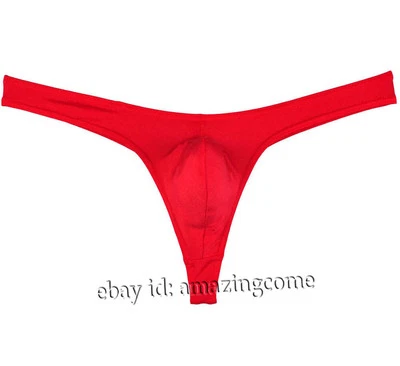 Nuevo Hombres Spandex Abultado Bolsa Tanga Ropa Interior Elástico Traje de Baño Tanga Bikini T-back Foto 1 de 4