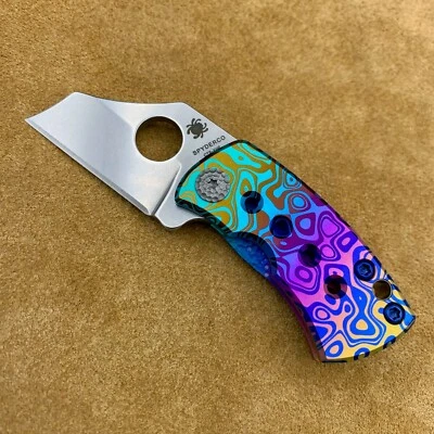 Spyderco McBee C236TIP McNees  Titanium Handle CTS XHP Steel D-fade Flomascus  - Image 1 of 4