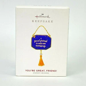 Hallmark Keepsake You’re A Great Friend Ornament 2019 NEW - Picture 1 of 6