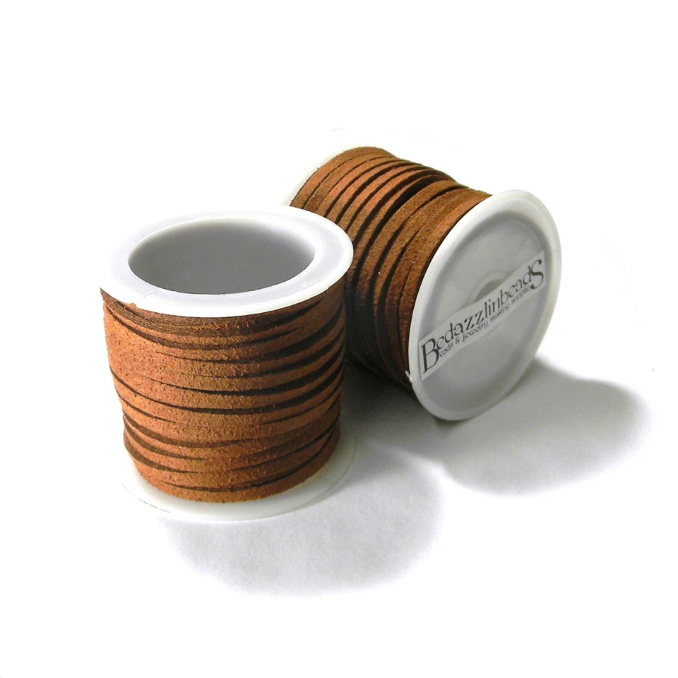 15-футовая катушка шнурок из искусственной плоской замши шириной 3 мм 20 фунтов тест имитация кожи - Изображение 1 из 1