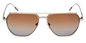 Ermenegildo Zegna EZ0207 32G Matte Gold Aviator Metal Sunglasses Frame 58-14-145 - Picture 1 of 2
