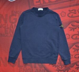 Stone Island Men's Sweatshirt 100% Cotton Navy Size S 100% Authentic Casual