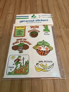 Vintage Girl Scout Stickers 1980s NIP NRFP Scouting 4 Sheets Per Package Unused - Picture 1 of 10