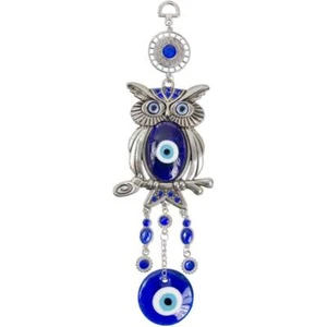 Owl Perched on Branch Evil Eye Ward Wall Hanging! - Picture 1 of 2