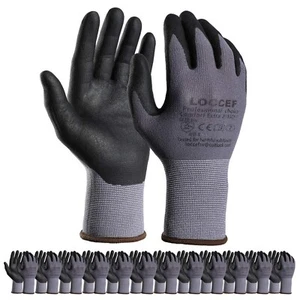 Safety Work Gloves MicroFoam Nitrile Coated-12 Pairs,Seamless Knit Nylon Glov... - Picture 1 of 6