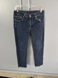 Levis 514 Jeans Mens 32x32 Blue Straight Dark Wash Denim Faded Cotton 32x32 - Picture 1 of 3