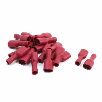 20Pcs 7mm 22-16AWG Insulated Spade Connector Push On Crimp Terminal - Image 1 of 4