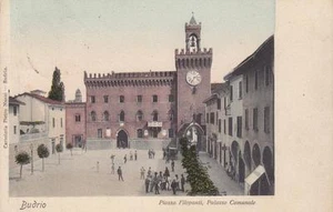 C3645) BUDRIO (BOLOGNA), PIAZZA FILOPANTI E PALAZZO COMUNALE. VIAGGIATA NEL 190? - Bild 1 von 1