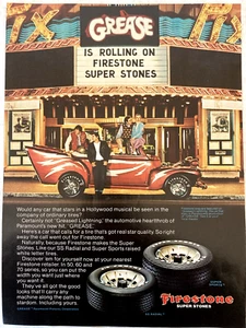 1976 Firestone Tire Print Ad - S/S Radial Super Stones Grease - Picture 1 of 2