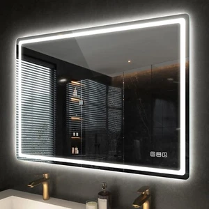 Modern LED Vanity Mirror Bathroom Bluetooth 3 Color Lights Wall Mirror 40*28in - Picture 1 of 8