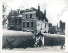 1943 Seconde Guerre mondiale mur antichar allemand dans la Manche côte ville photo de presse
