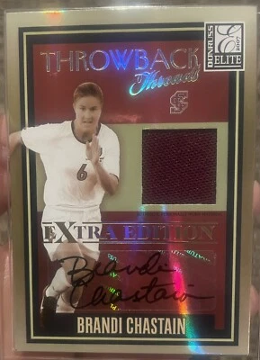2007 Donruss Elite Throwback Threads #TT-BC Brandi Chastain 65/100 Autograph - Image 1 of 2
