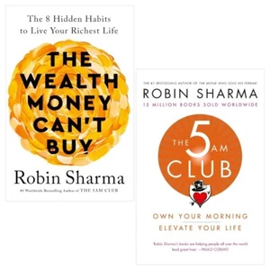 Robin Sharma 2 Books Collection Set (The Wealth Money Can't Buy, The 5 AM Club) - Picture 1 of 1