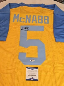 Donovan Mcnabb Autographed/Signed Jersey Beckett COA Yellow Custom Jersey - Picture 1 of 8