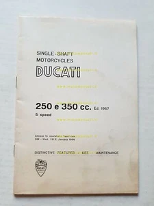 Ducati tutti modelli 250-350 5V 1967 varianti al manuale uso 1966 INGLESE - Picture 1 of 11