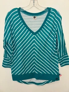 Neu Roxy Snow Flooded Sweater Damen Strick Sweatshirt Vintage Jacke S Pulli grün - Bild 1 von 2