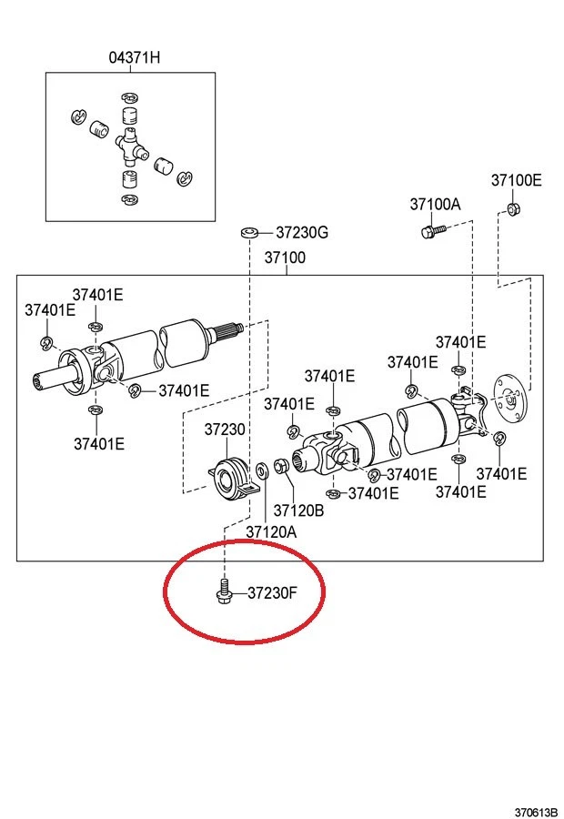 2007-2014 Tundra CENTER SUPPORT BEARING BOLTS 2pcs OEM 90119-A0269 - Image 1 of 1