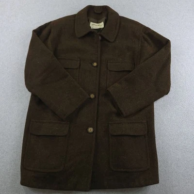 Eddie Bauer Coat Womens Small Brown Wool Lined Field Jacket Vintage Made in USA - Image 1 of 4