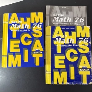 Sächsische Mathe 76 SET (3. Auflage) 7/6 Lehrbuch, Antwortschlüssel & Tests (Cover Gebrauchsspuren) - Bild 1 von 5
