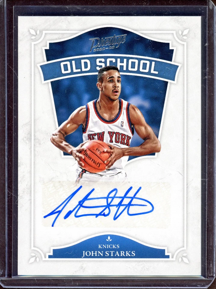 Autógrafo de la vieja escuela John Starks ~ 2022-23 Panini Chronicles AUTO #JSK Foto 1 de 1