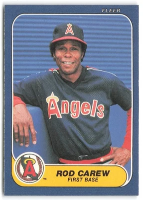 1986 Fleer Rod Carew #151 California Angels - Image 1 of 2