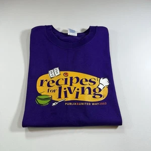 Camiseta Publix Vintage Años 2000 Recetas Para Vivir Gráfica Púrpura Adulto Mediana - Imagen 1 de 8